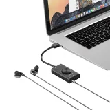 Karta dźwiękowa SC2 zewnętrzna wielofunkcyjna USB-A - czarna 3