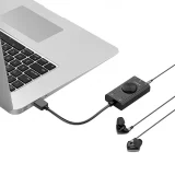 Karta dźwiękowa SC2 zewnętrzna wielofunkcyjna USB-A - czarna 4