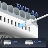 DUK-10P-V1 Intelligente Ladestation für Smartphones und Tablets, 10x USB-A – Weiß 6