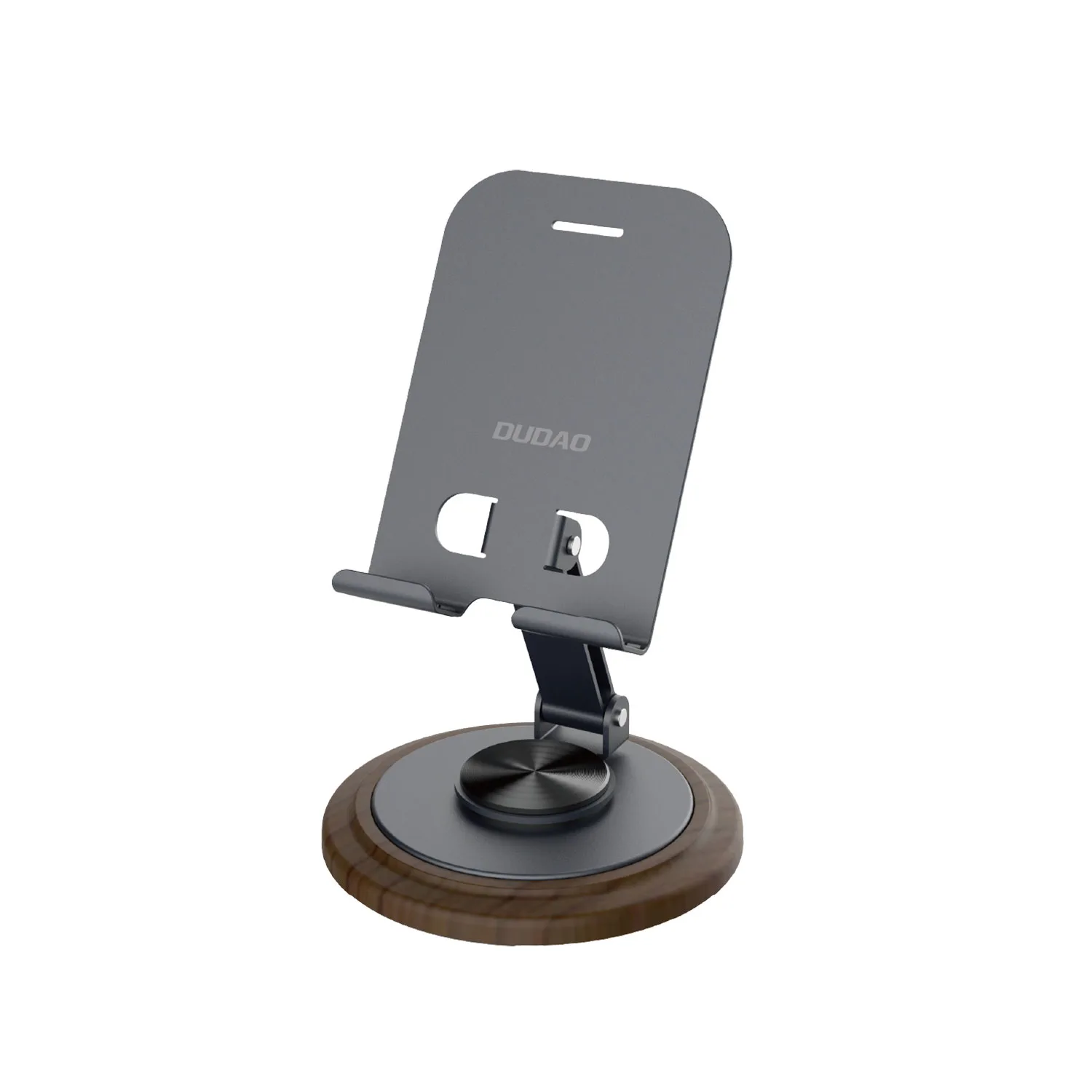 Suport metalic pentru telefon cu rotire la 360 de grade - gri