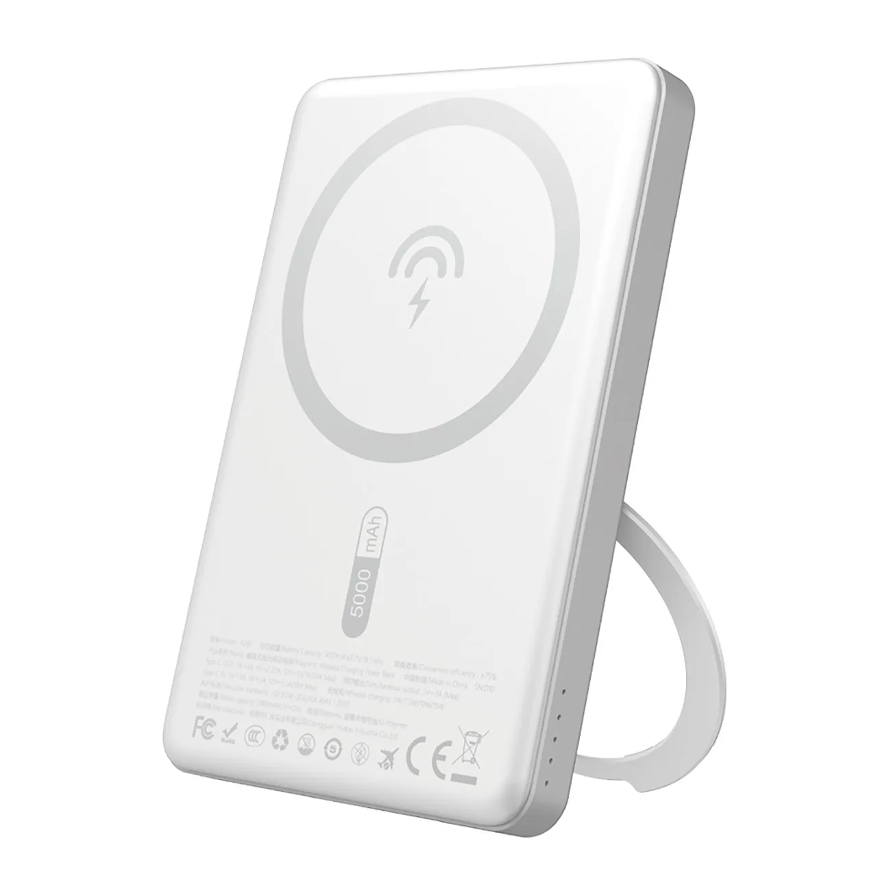 Power bank MagSafe-vel és 20 W-os PD 5000 mAh-s állvánnyal – ezüst