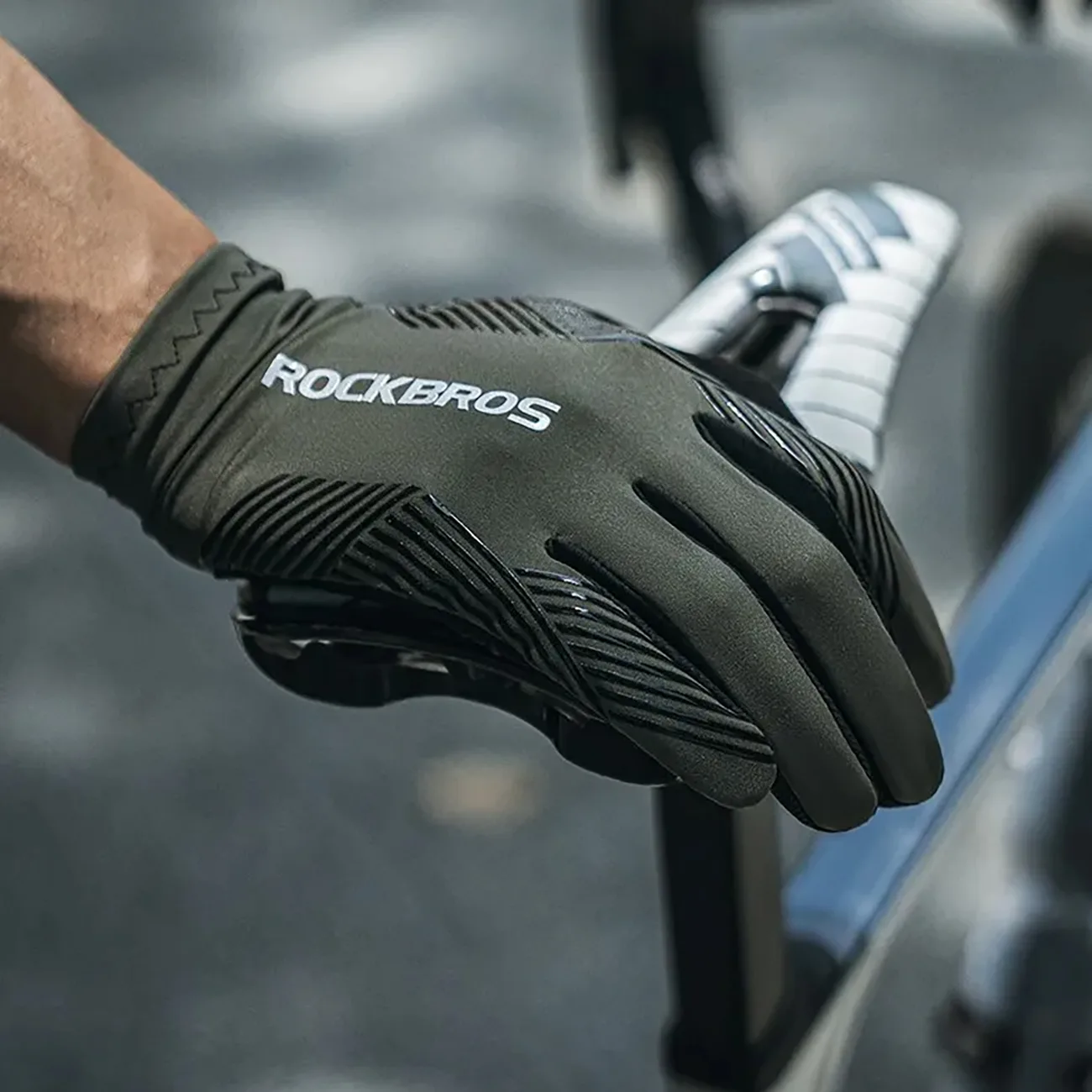 Gepolsterte Fahrradhandschuhe, Größe L – grün und schwarz 11