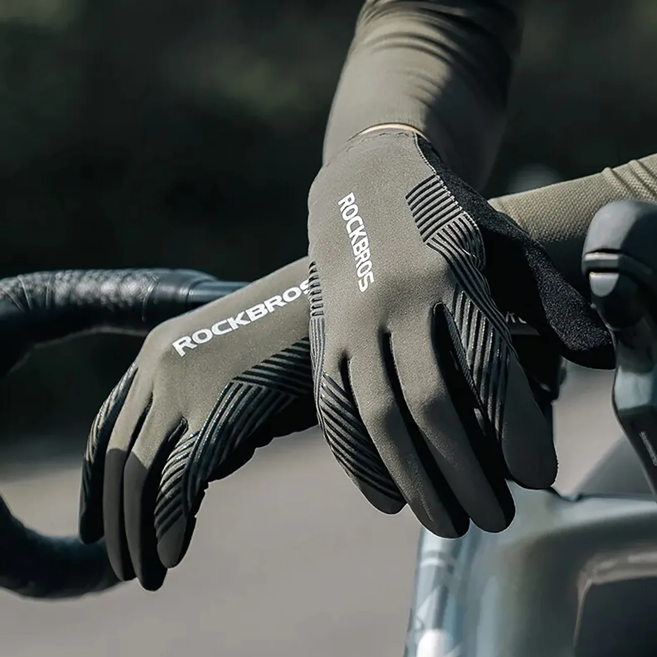 Gepolsterte Fahrradhandschuhe, Größe L – grün und schwarz 8