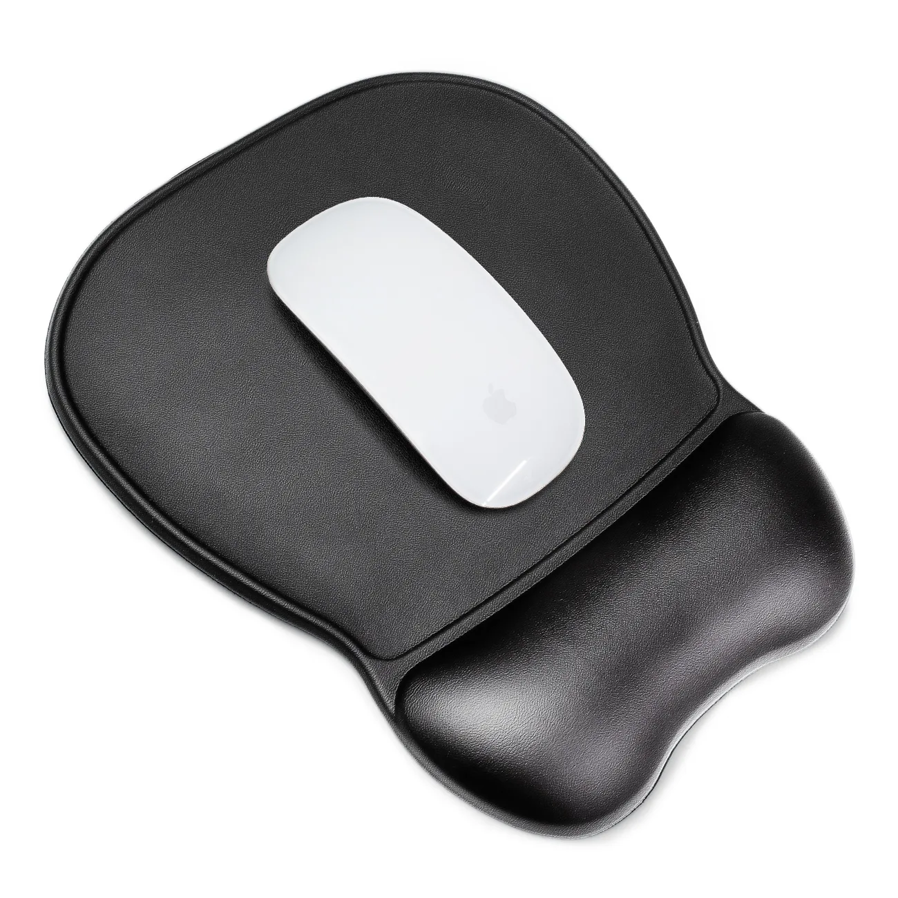 Ergonómikus egérpad és csuklótámasz, gél, öko-bőr, nagy, csúszásgátló - fekete 2
