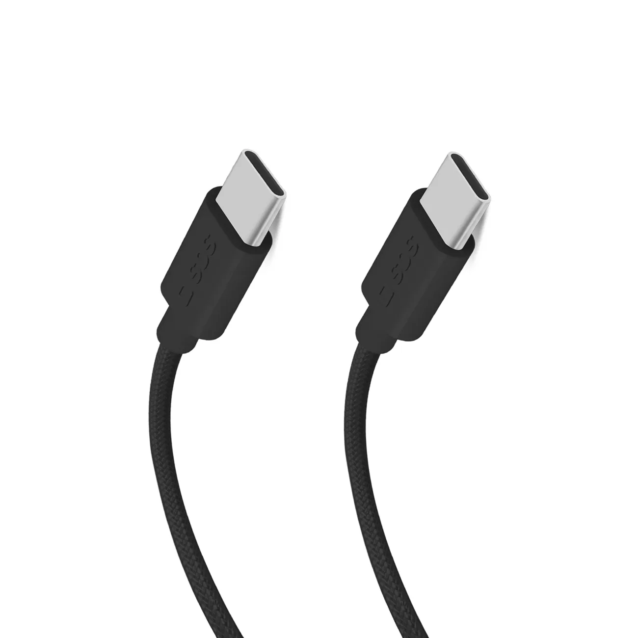 60 W-os USB-C fonott kábel, 1,5 m – fekete