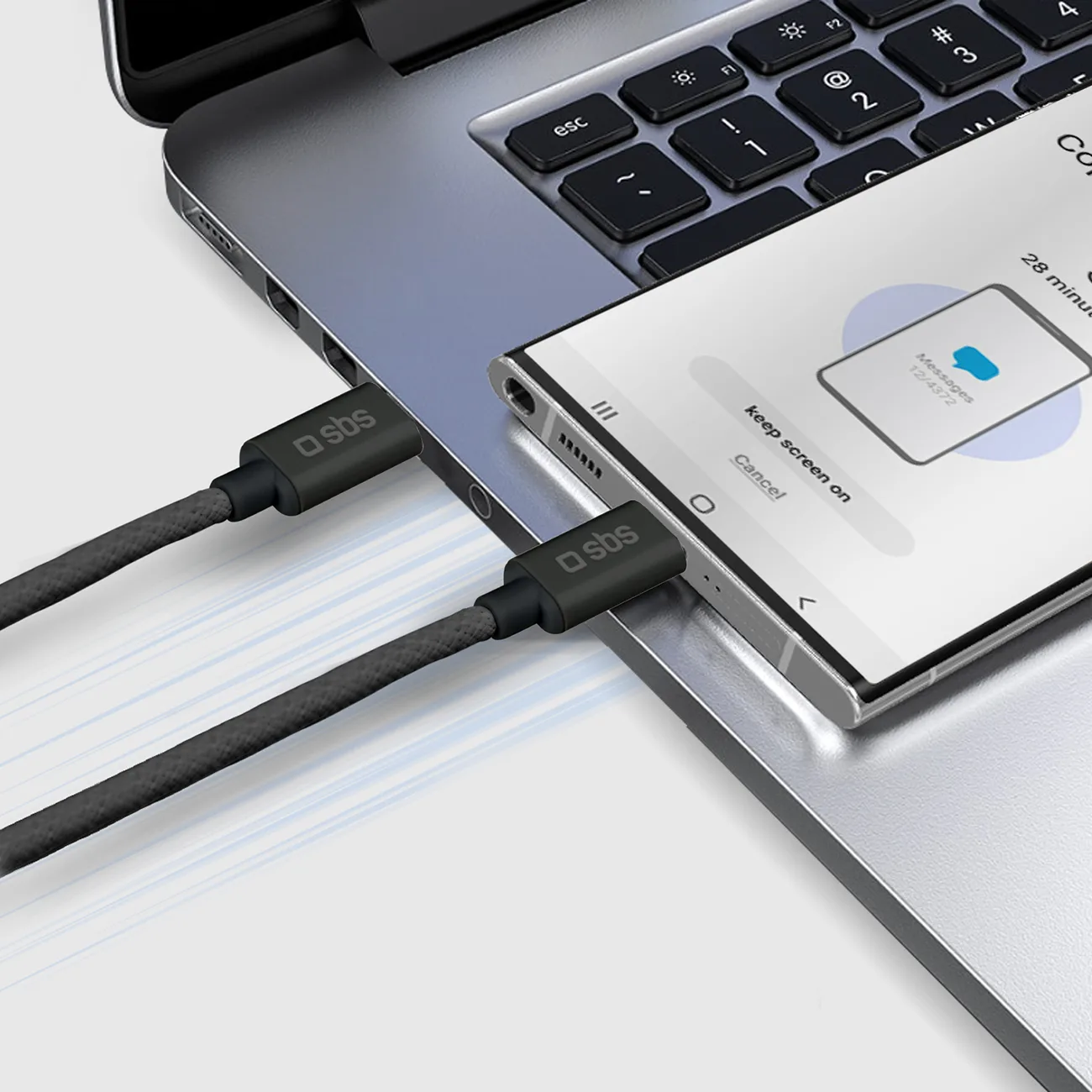 Cablu împletit USB-C de 60 W, 1,5 m - negru 6