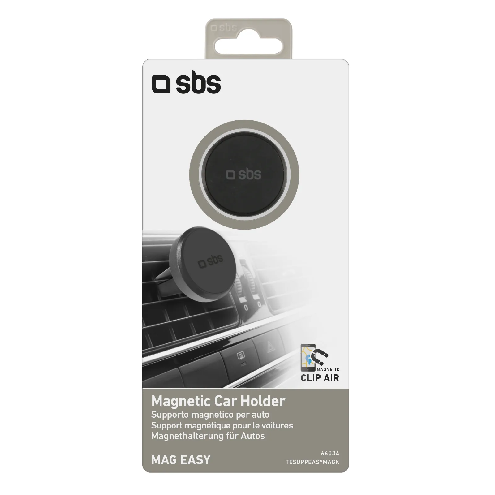 Suport magnetic pentru smartphone-uri, diametru 33 mm, pentru gura de aerisire - negru 3