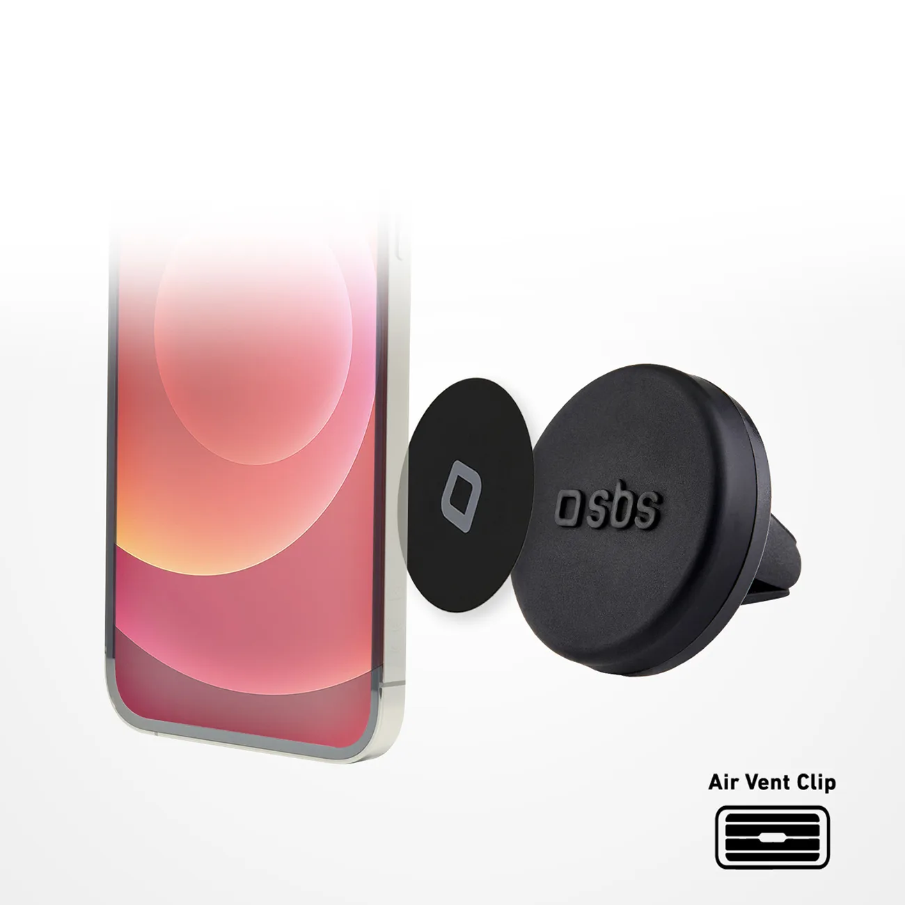 Magnetsko držače za pametne telefone u automobilu, promjer 40 mm, za ventilacijsku rešetku - crno 6