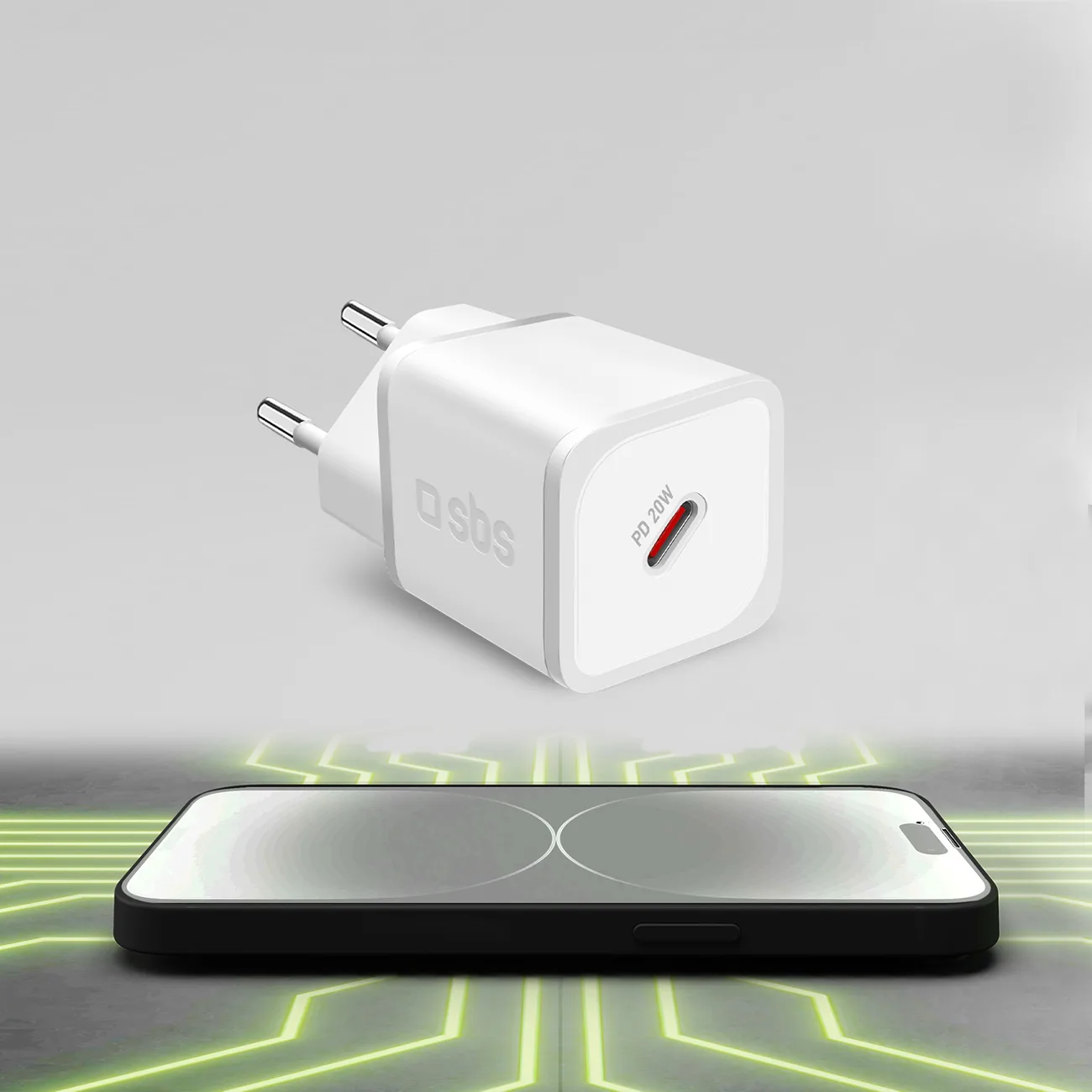 GaN zidni punjač s Power Delivery 20W - Bijela 5