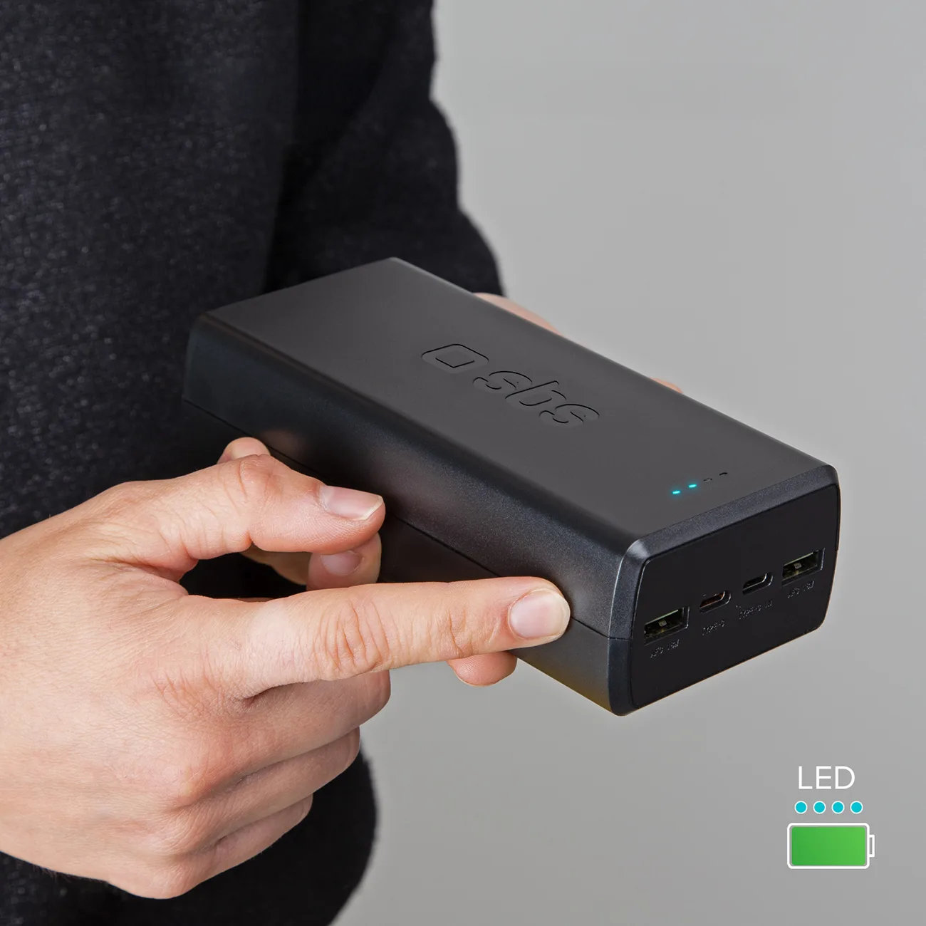 Powerbank 30000 mAh USB-C USB-A - czarny 5