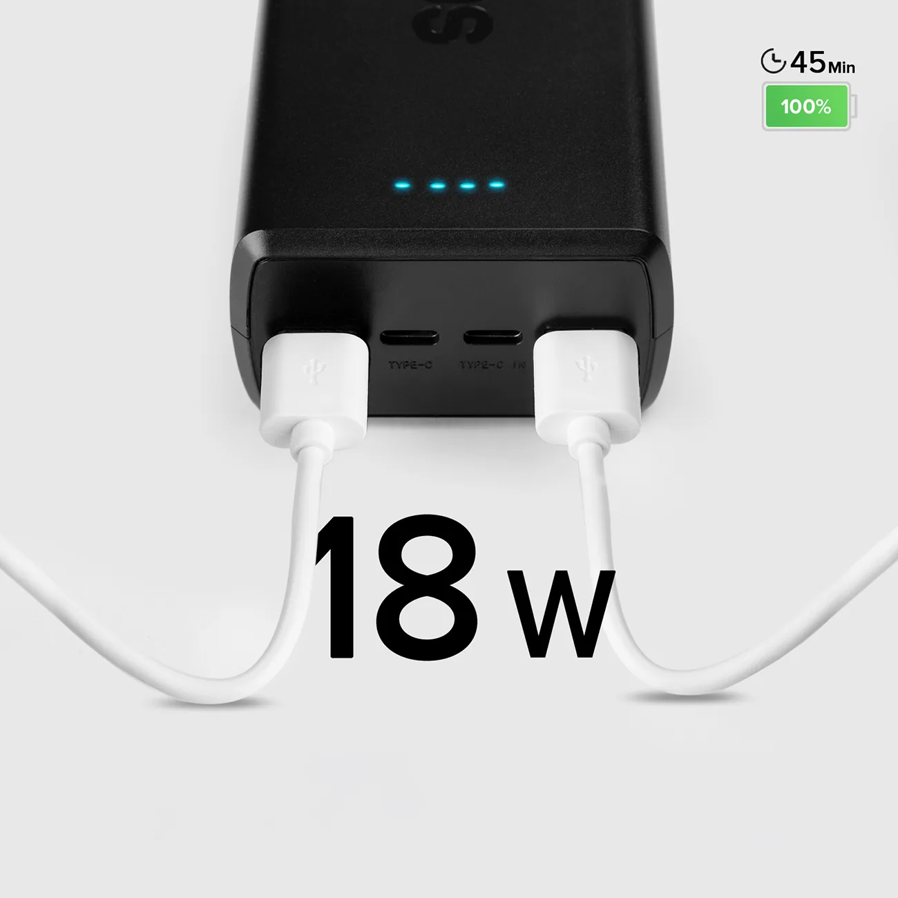 Powerbank 30000 mAh USB-C USB-A - czarny 8
