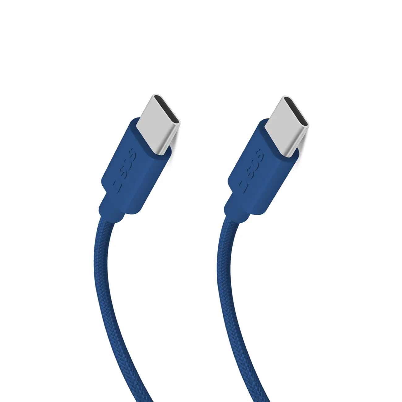 Fonott USB-C–USB-C kábel 60 W, 1,5 m – kék