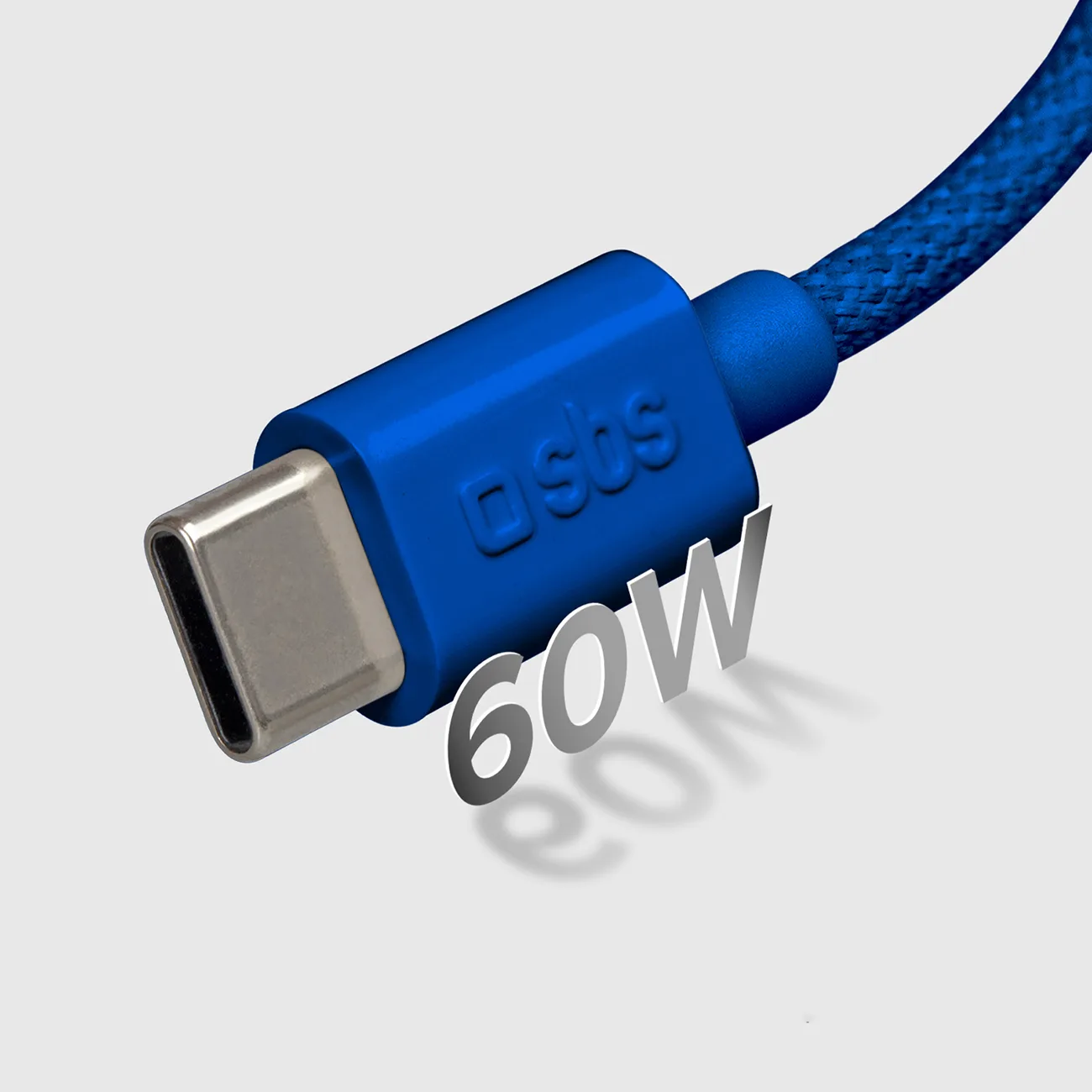 Cablu împletit USB-C la USB-C 60 W, 1,5 m - albastru 6