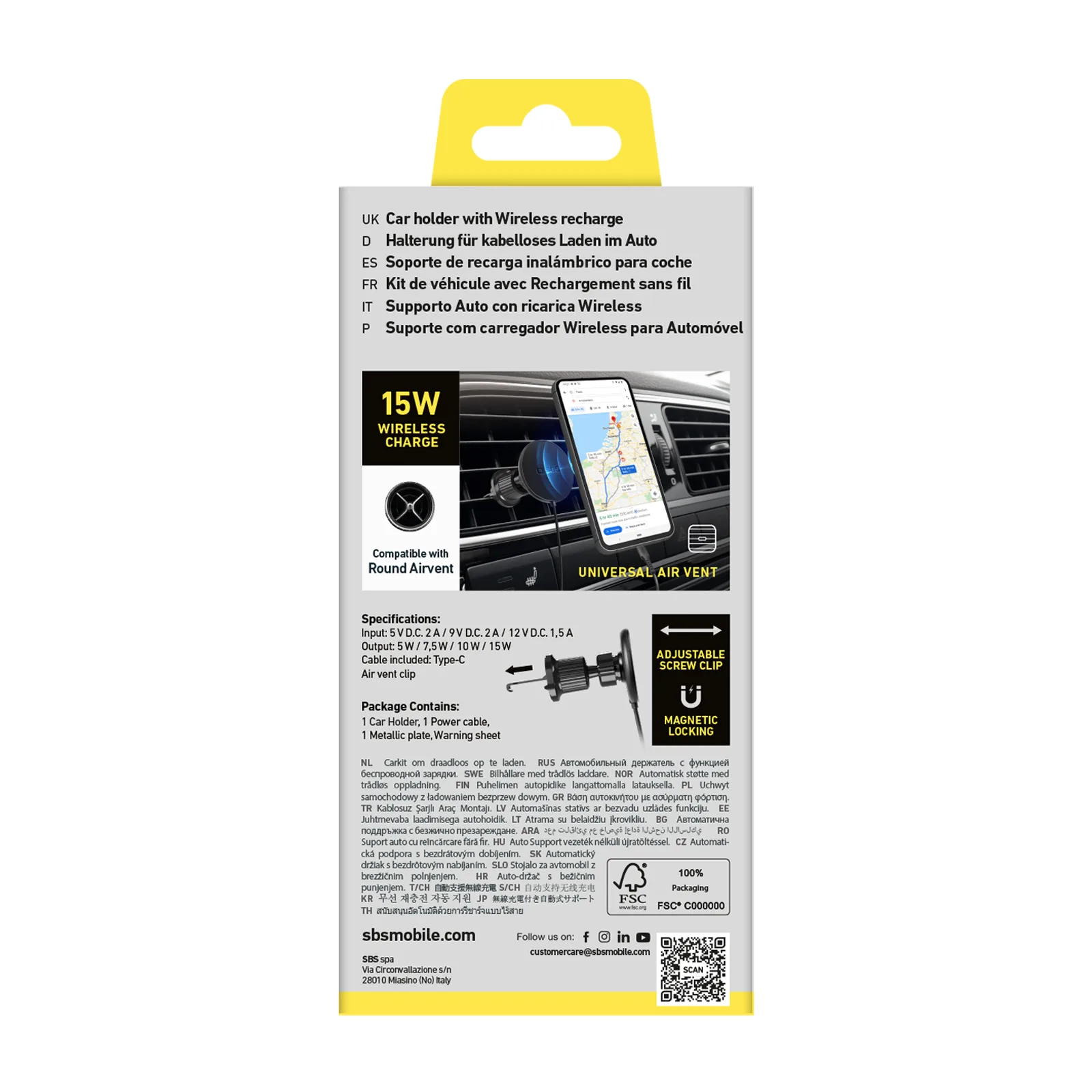 Suport auto pentru smartphone cu încărcător wireless MagSafe - negru 3