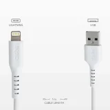 Kábel USB-A na iPhone Lightning – biely 5