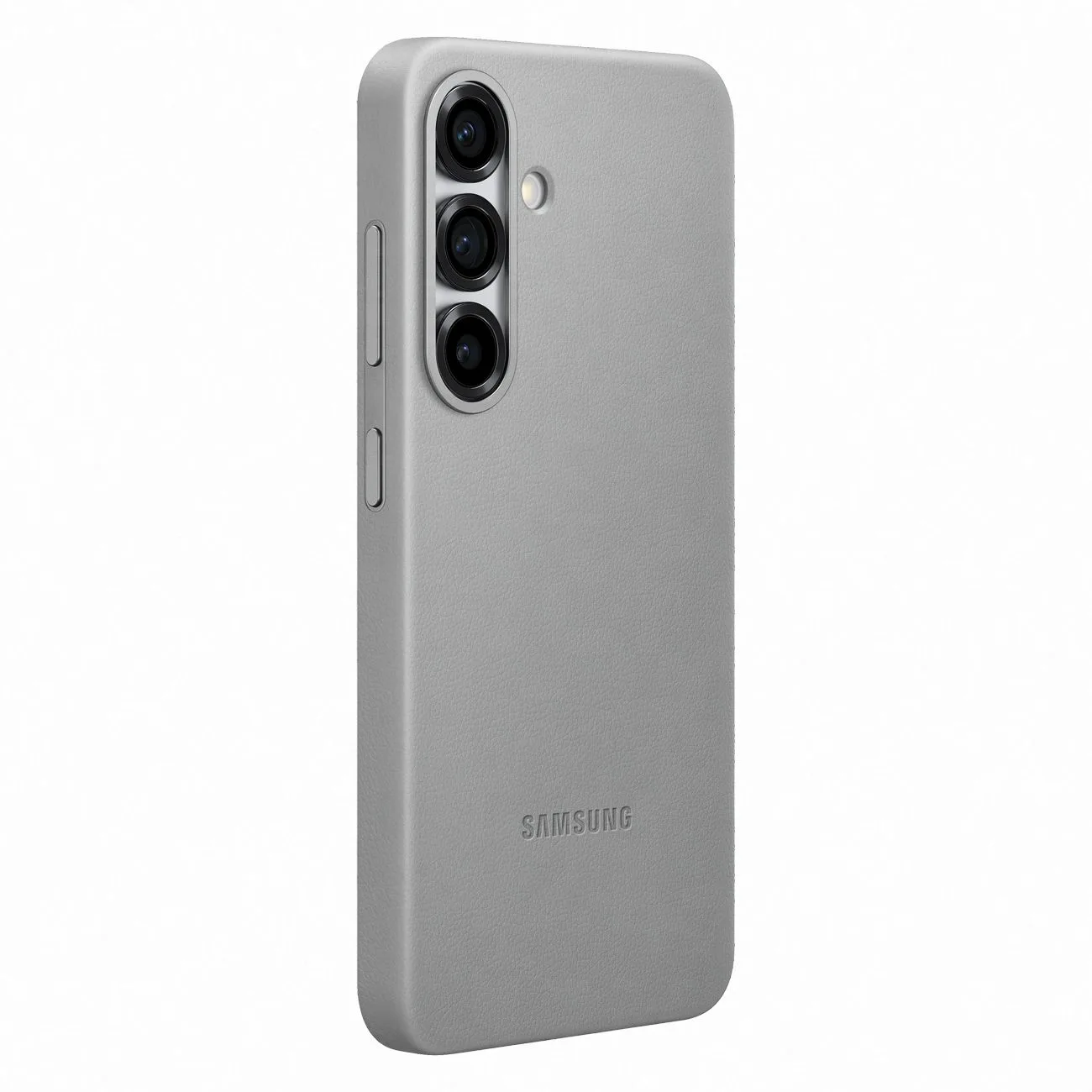 Samsung KindSuit tok, öko-bőr hátlap a Samsung Galaxy S25-hez – szürke 3