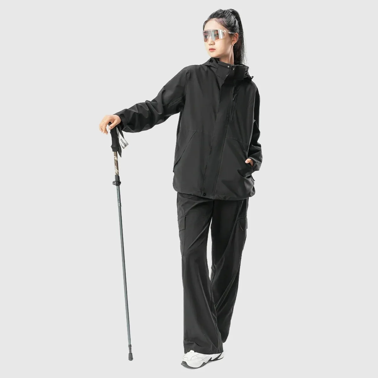 Hliníková trekingová palica na nordic walking 110–130 cm, hnedá – 1 ks. 8