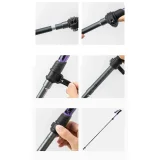 Kij kijek trekkingowy nordic walking aluminiowy 110 - 130 cm fioletowy - 1 szt. 2