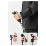 Kij kijek trekkingowy nordic walking aluminiowy 110 - 130 cm fioletowy - 1 szt. 3
