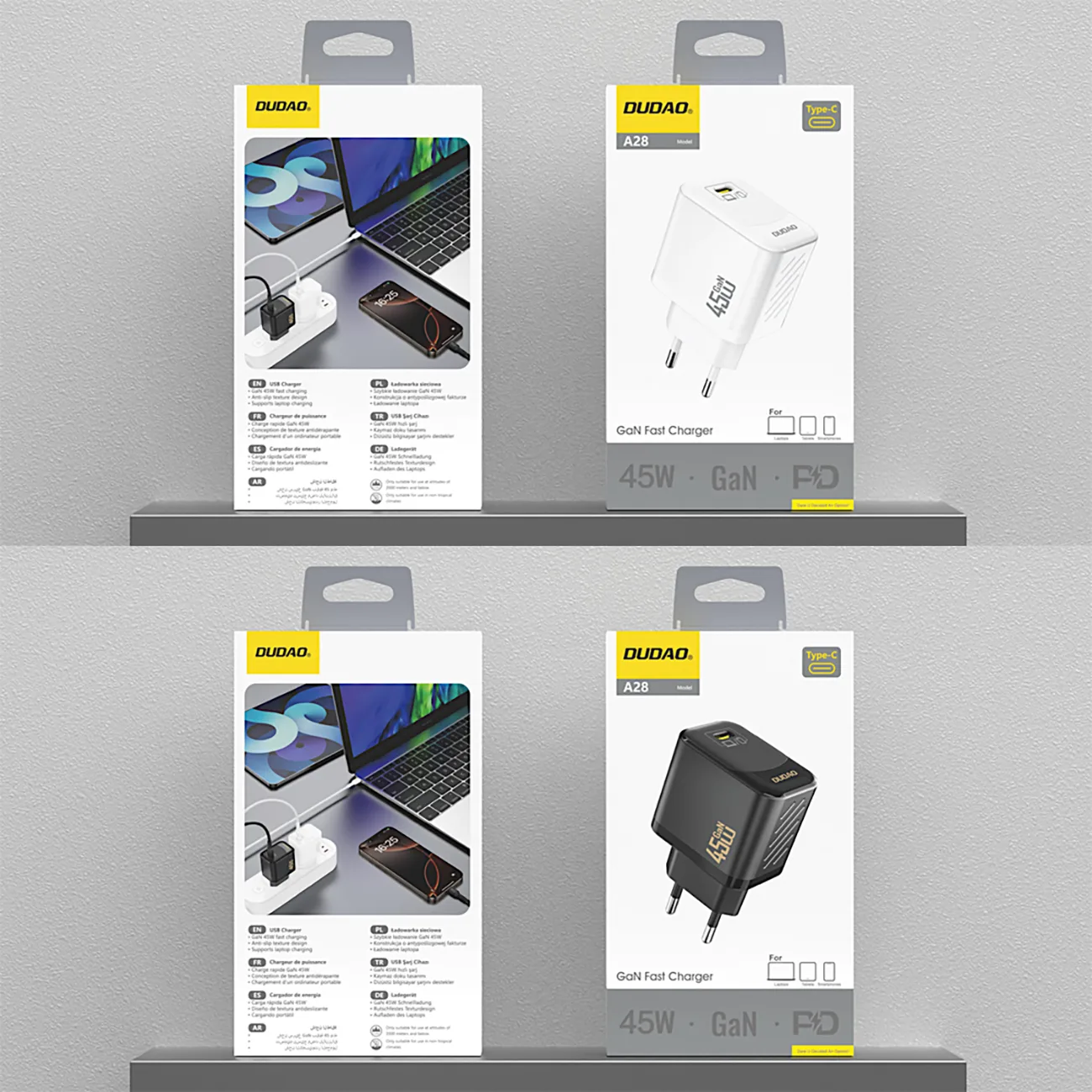 Ładowarka sieciowa A28 GaN USB-C 45W - czarna 4