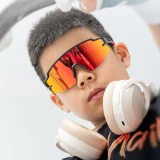Ochelari de ciclism polarizați pentru copii cu filtru UV - albi și albastri 10
