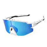 Ochelari de ciclism polarizați pentru copii cu filtru UV - albi și albastri 2