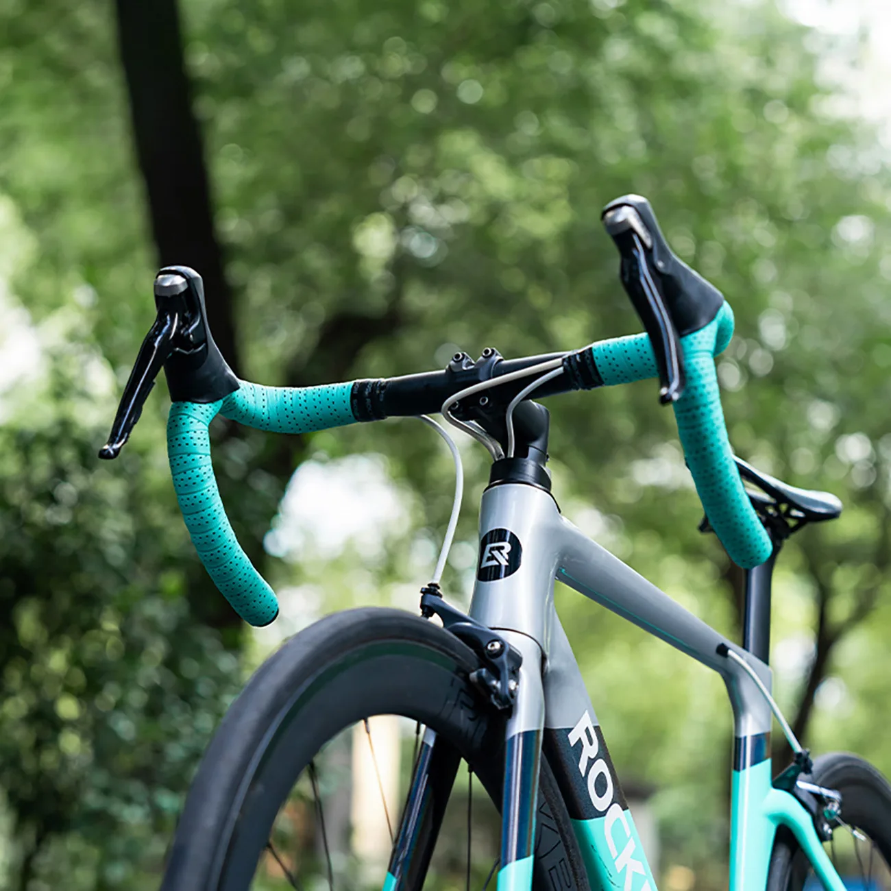 Owijka na kierownicę rowerową z pianki EVA wzór Power - czarna 10