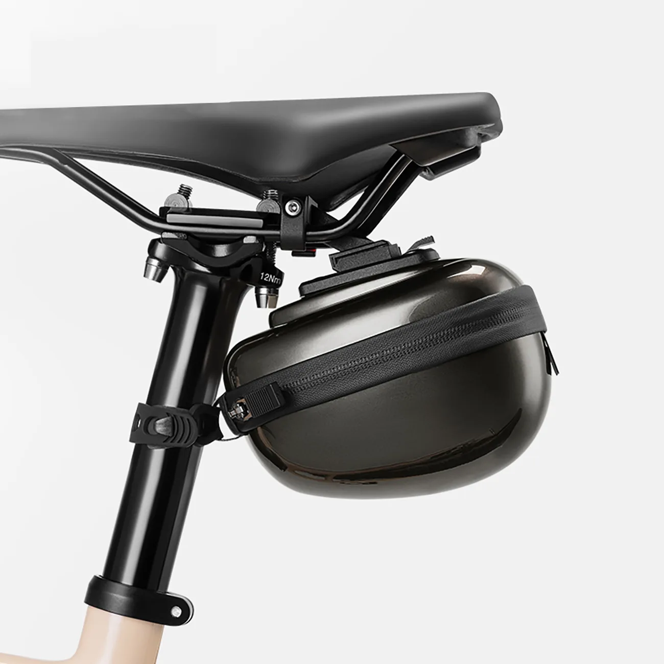Torba rowerowa sztywna kufer podsiodłowy hard shell 0.4l - czarna 2