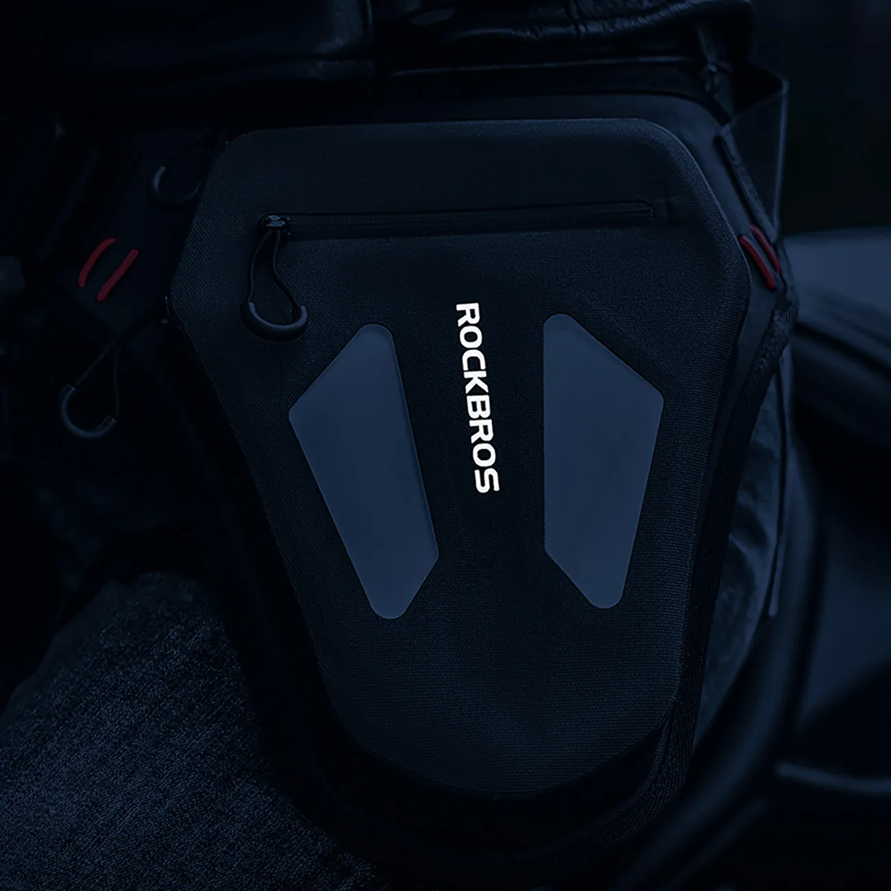 Torba motocyklowa saszetka na nogę udo pas ramię - czarna 7