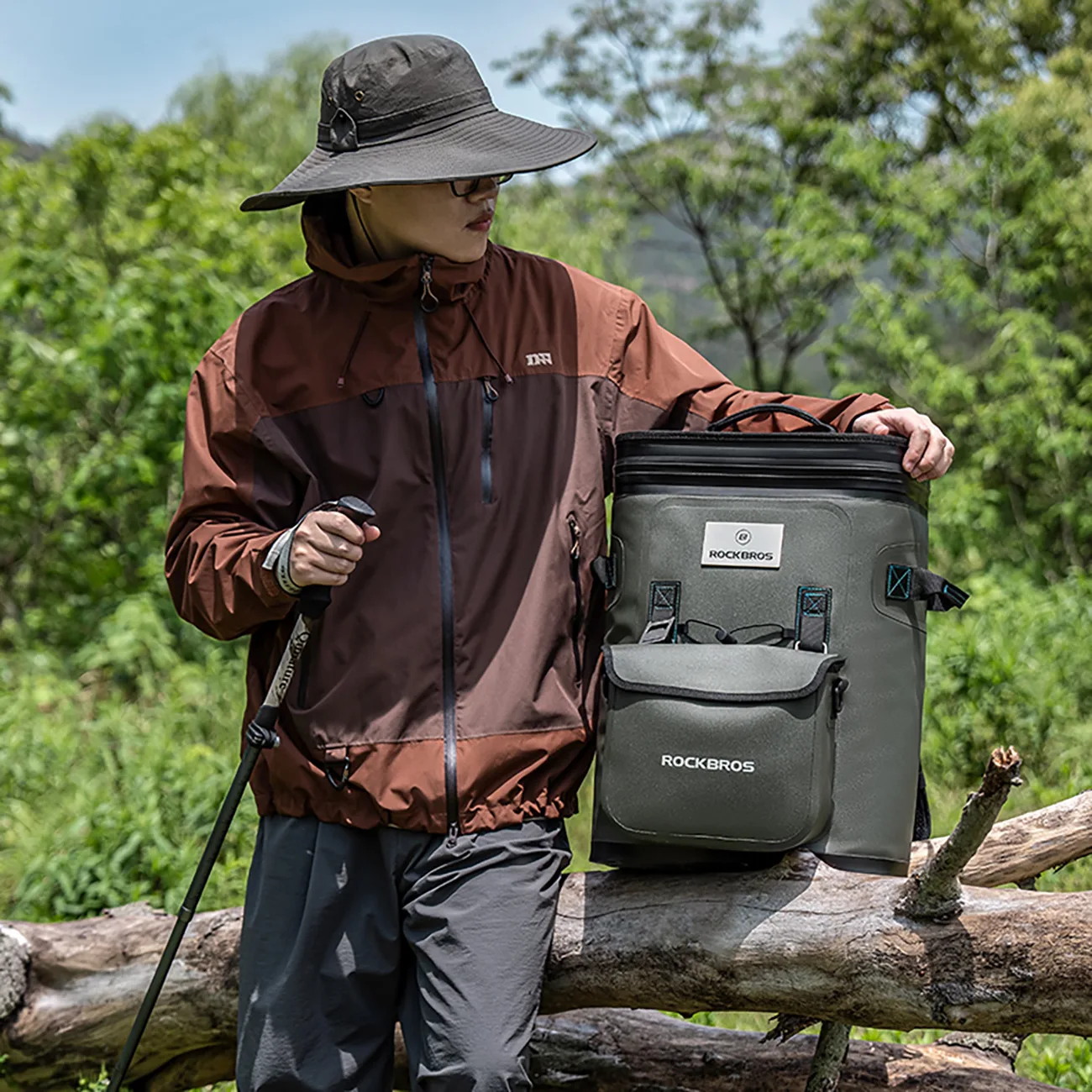 Isolierter Thermoreiserucksack mit Tasche, 20 l – grün 11