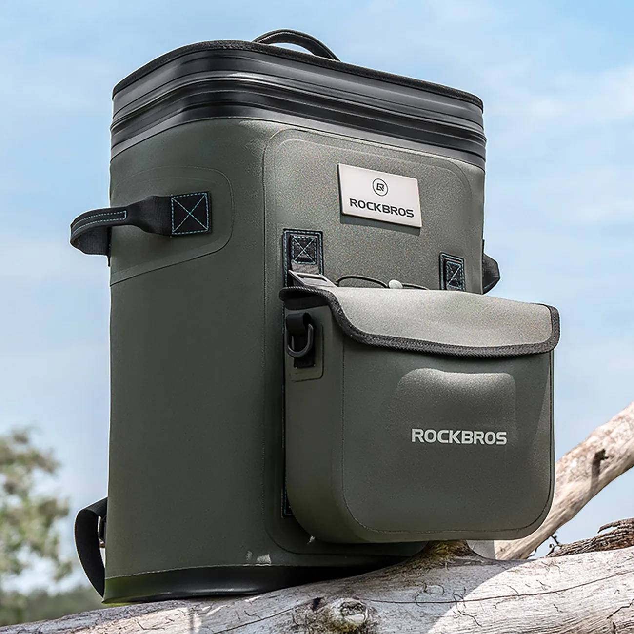 Isolierter Thermoreiserucksack mit Tasche, 20 l – grün 4