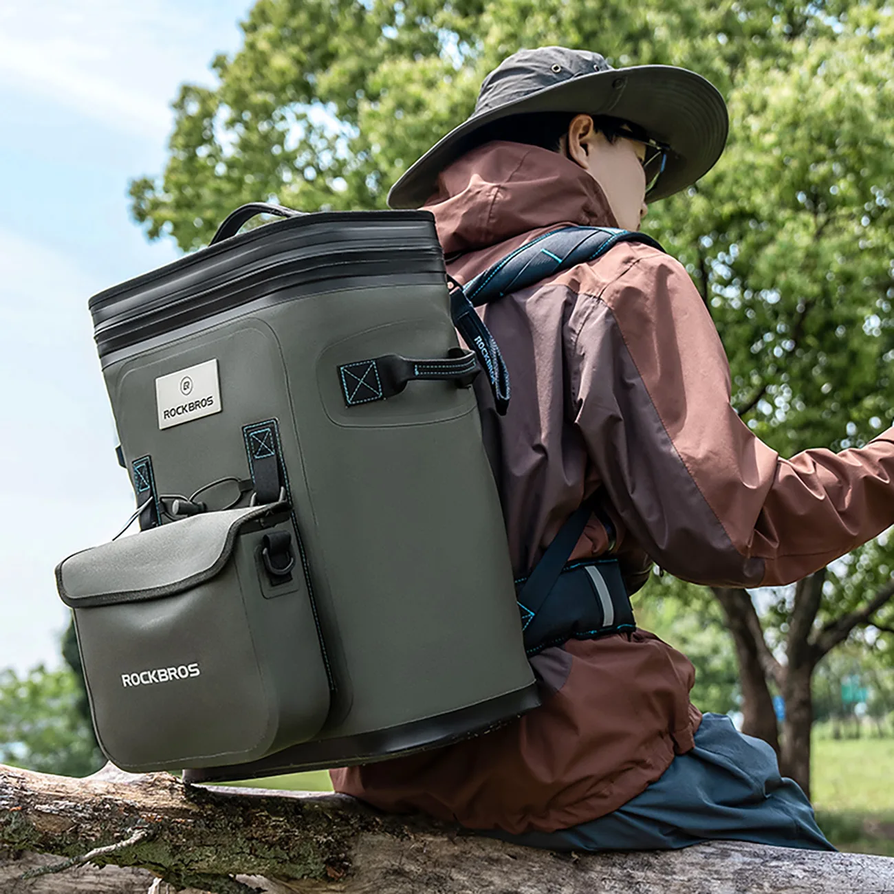 Isolierter Thermoreiserucksack mit Tasche, 20 l – grün 8