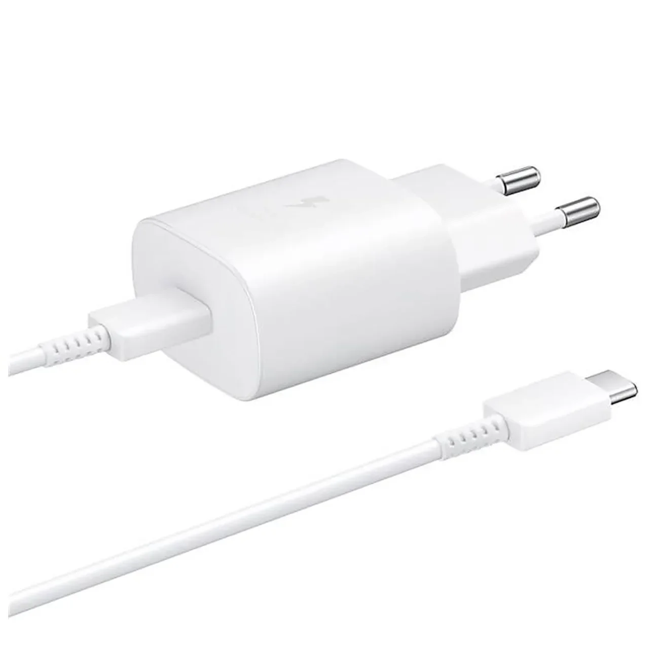 Samsung 25-W-USB-C-Ladegerät mit USB-C-Kabel – Weiß