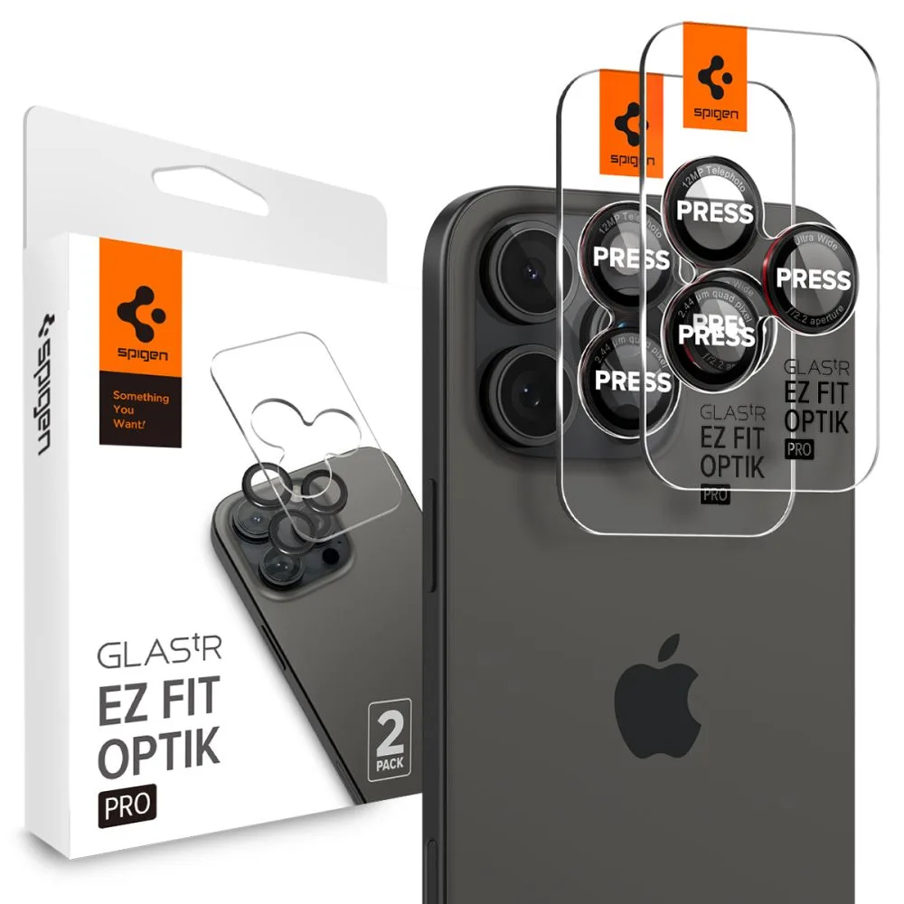 Edzett üveg kamera lencsevédő iPhone 14 Pro/Pro Max/15 Pro/Pro Max/16 Pro/16 Pro Max készülékekhez – fekete, piros szegéllyel