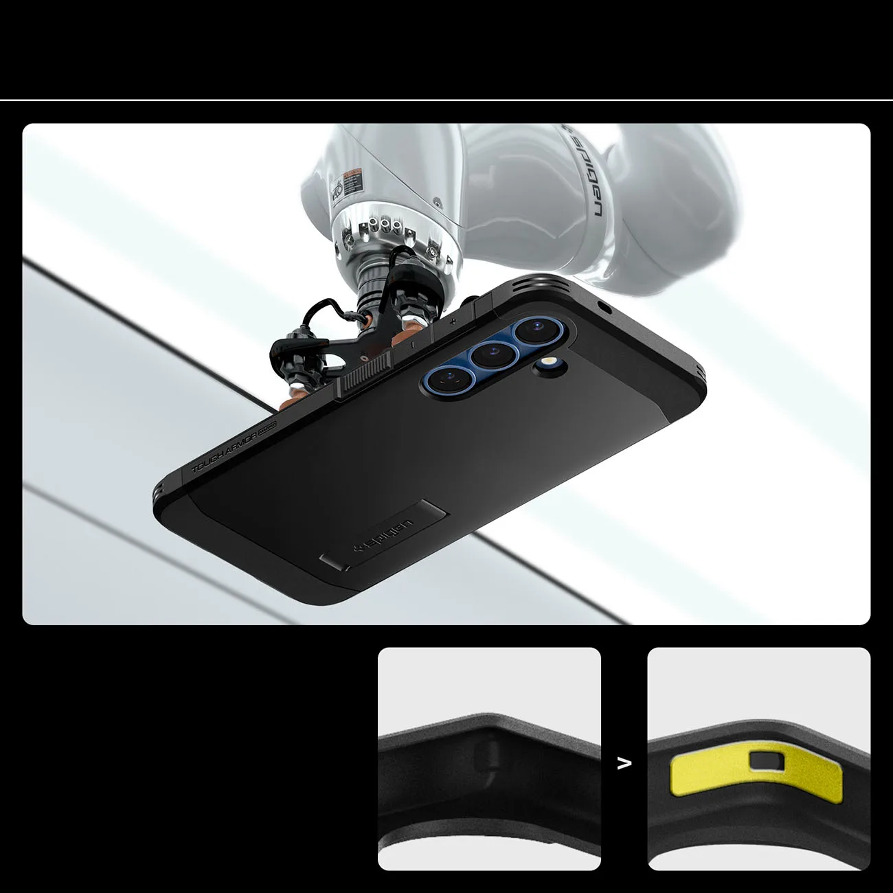 Etui na Samsung Galaxy S25 z podstawką Tough Armor MagSafe - czarne 3