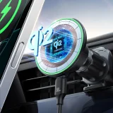 Suport auto cu încărcător de telefon Qi2 de 15 W pentru gura de aerisire - negru 7