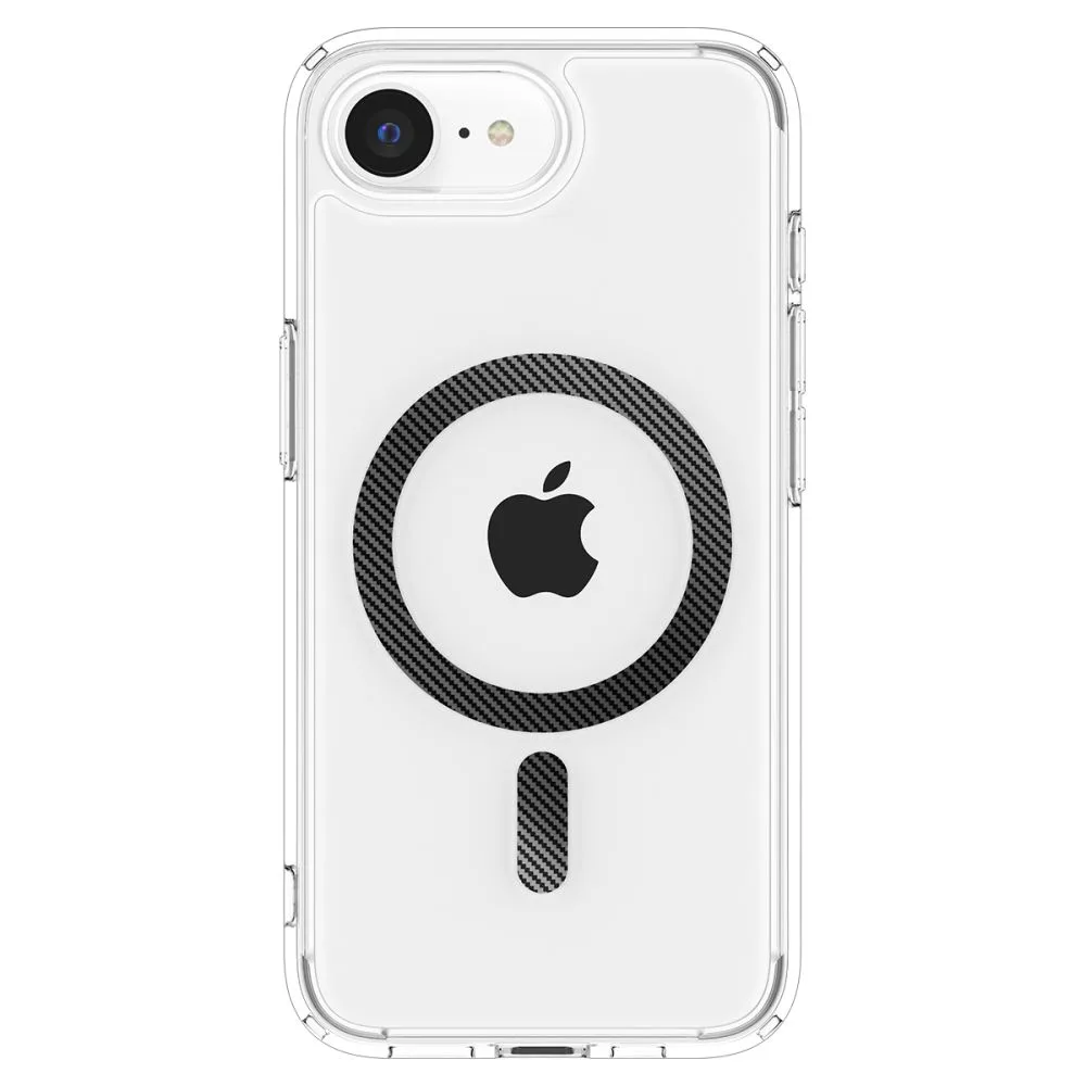 iPhone 16e Carbon Fiber Ultra Hybrid MagSafe Case - Transparent 2