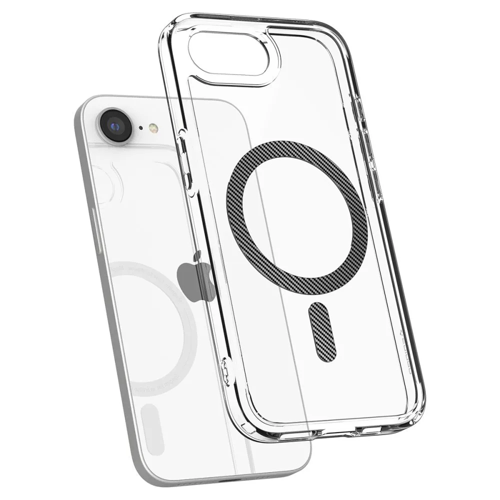 iPhone 16e Carbon Fiber Ultra Hybrid MagSafe Case - Transparent 6