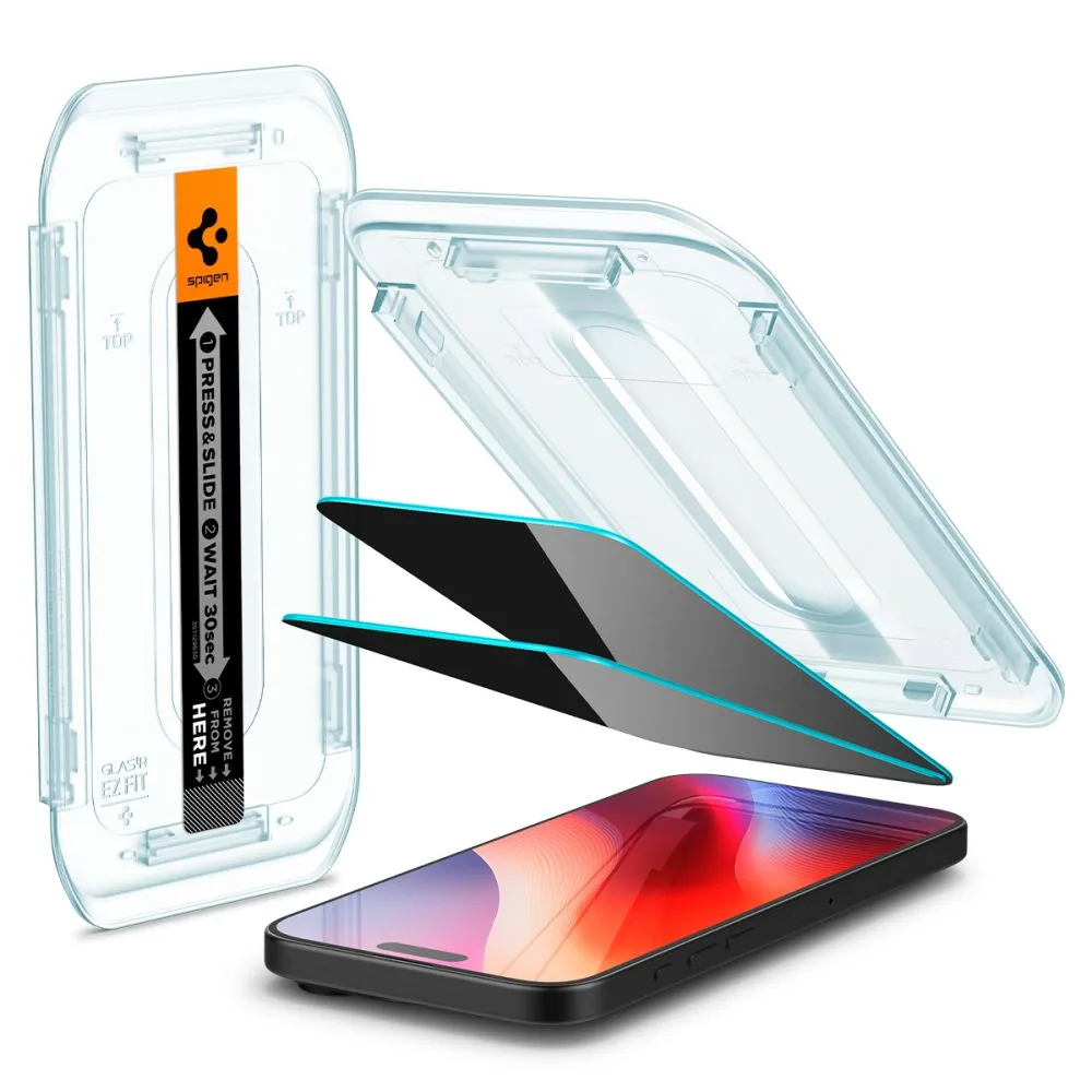 Kaljeno staklo za iPhone 16 Pro Glas.tR EZ Fit Privacy - 2 komada Kaljeno staklo za iPhone 16 Pro Glas.tR EZ Fit Privacy - 2 komada