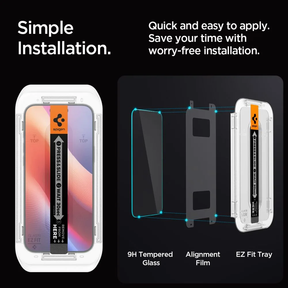Kaljeno staklo za iPhone 16 Pro Glas.tR EZ Fit Privacy - 2 komada 3