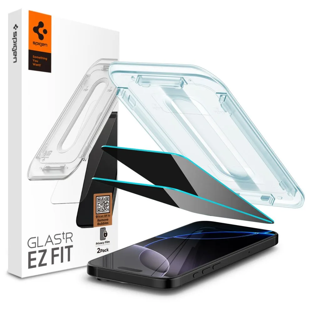Edzett üveg iPhone 16 Pro-hoz Glas.tR EZ Fit Privacy – 2 db. 4