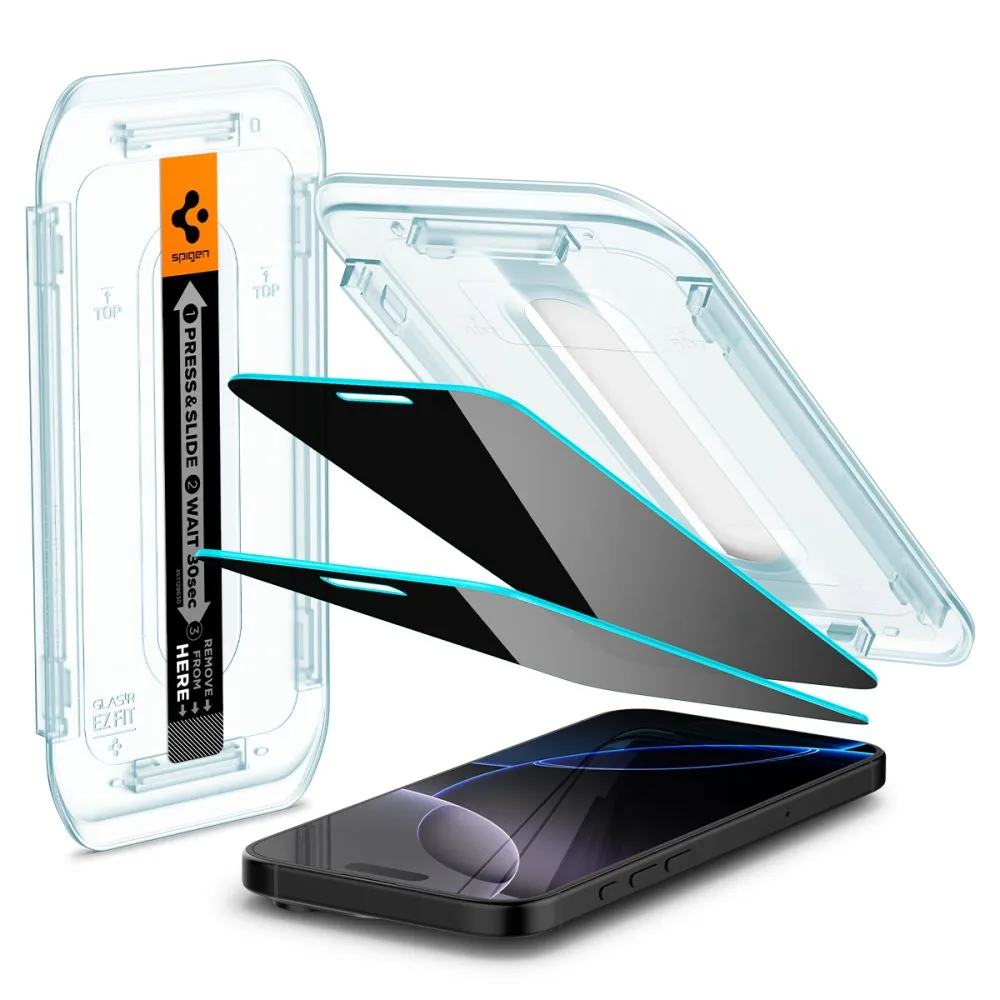 Kaljeno staklo za iPhone 16 Pro Glas.tR EZ Fit Privacy - 2 komada 5