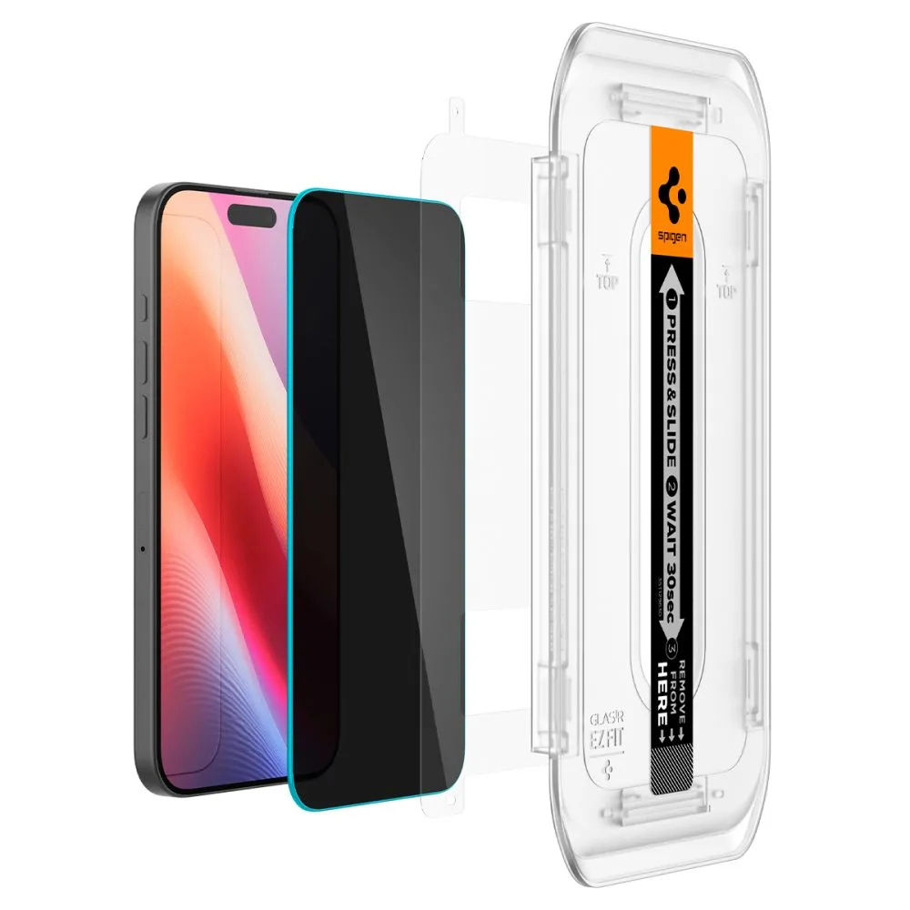 Edzett üveg iPhone 16 Pro-hoz Glas.tR EZ Fit Privacy – 2 db. 9