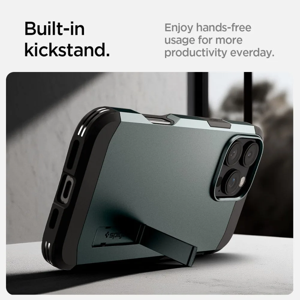 Tough Armor MagSafe állványos tok iPhone 16 Pro-hoz – zöld 10