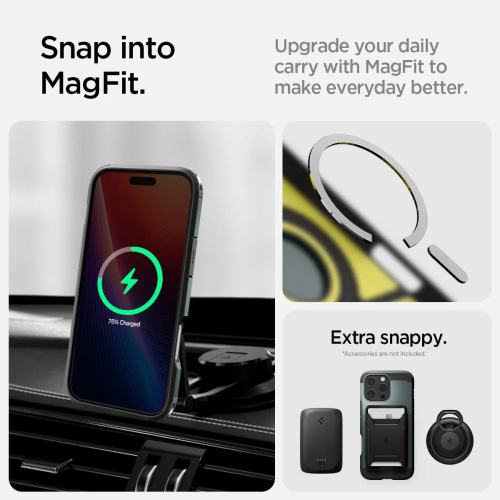 Tough Armor MagSafe állványos tok iPhone 16 Pro-hoz – zöld 11