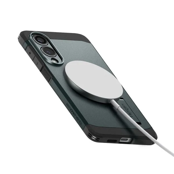 Samsung Galaxy S25 Edge Tough Armor MagSafe-Hülle – Grün und Schwarz 6