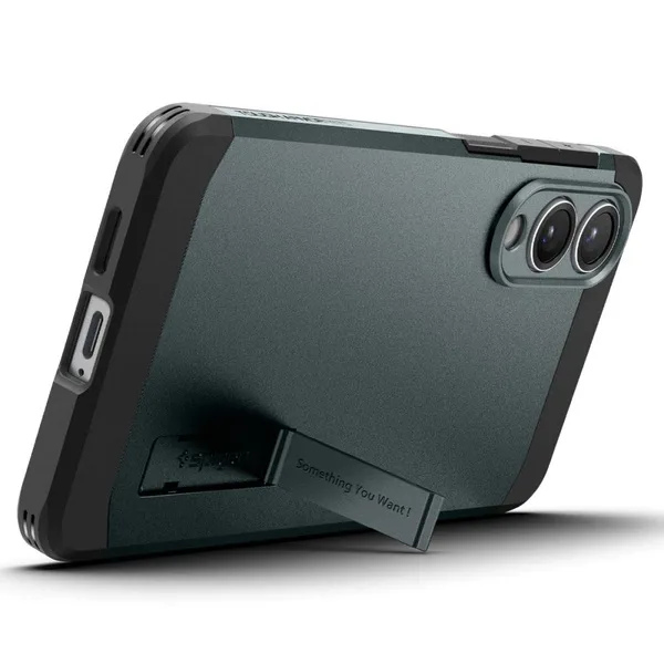 Samsung Galaxy S25 Edge Tough Armor MagSafe-Hülle – Grün und Schwarz 9