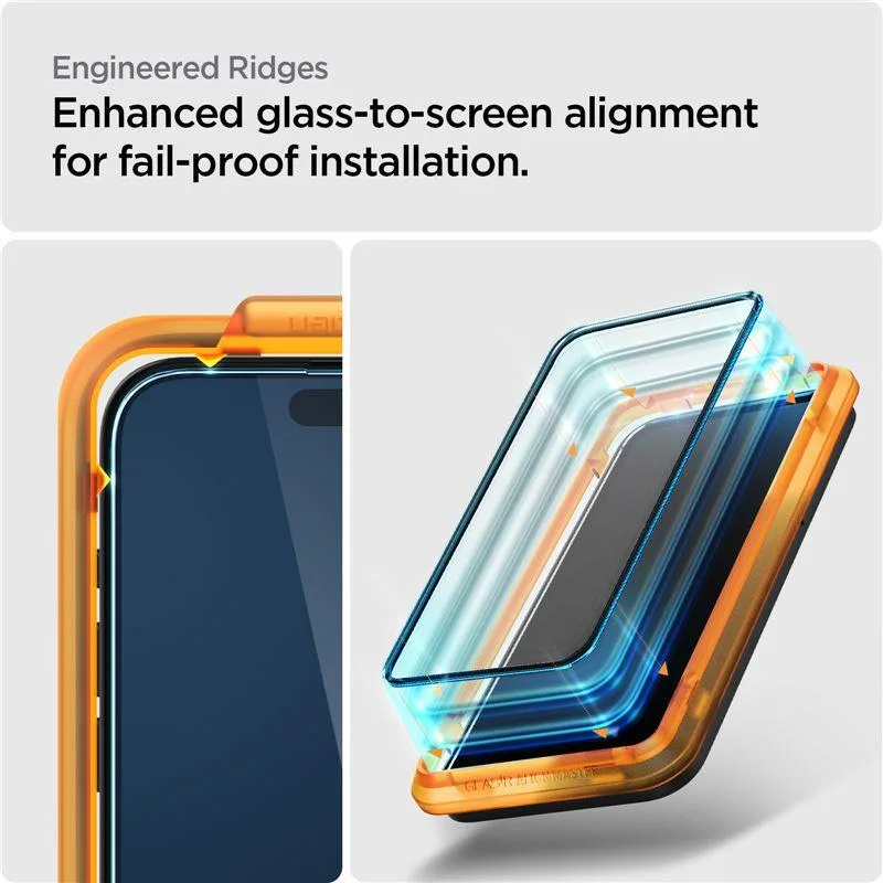 Sticlă de protecție temperată ALM Glass FC pentru iPhone 15 Plus - Negru (2 buc.) 11