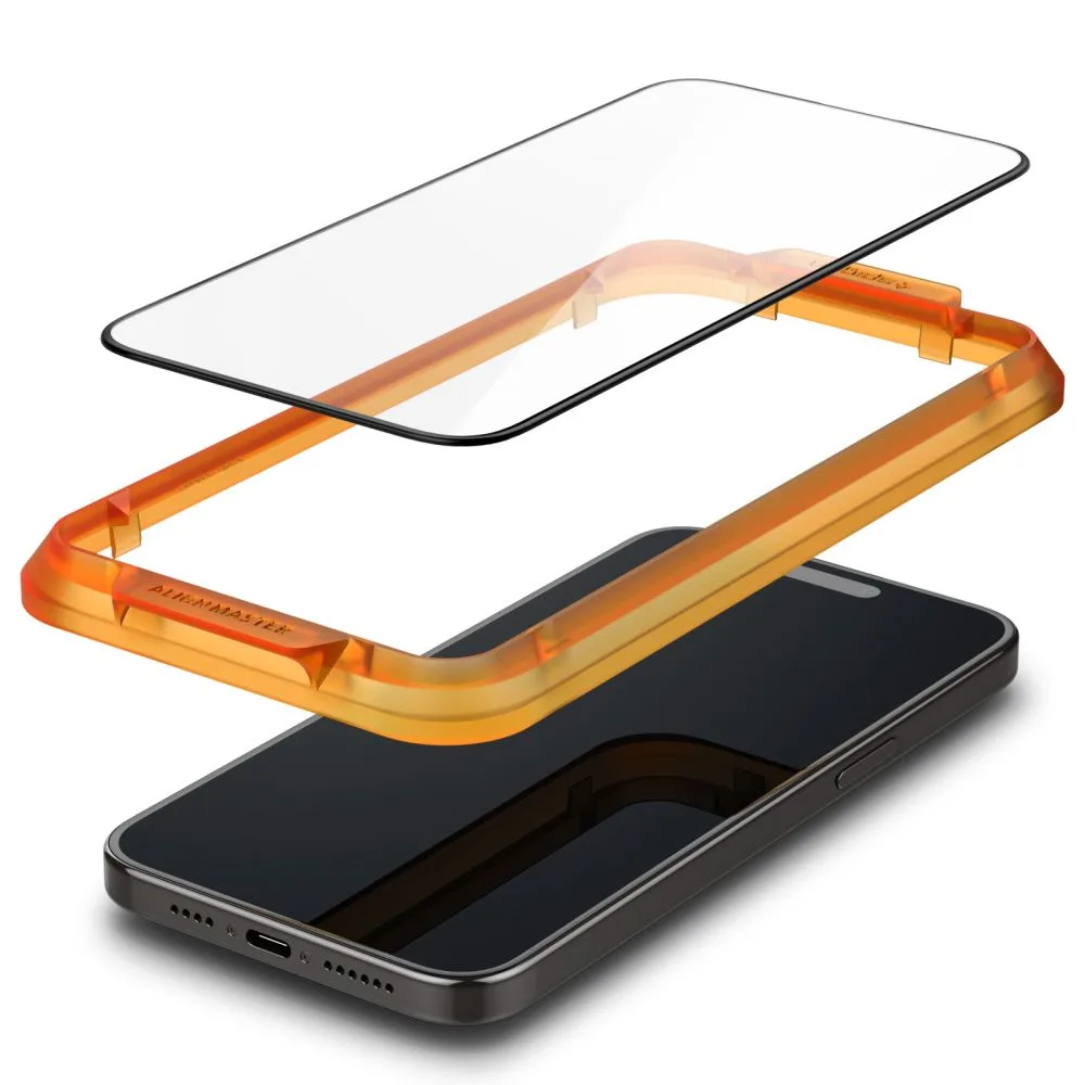 ALM Glass FC edzett védőüveg iPhone 15 Plus-hoz – fekete (2 db) 4