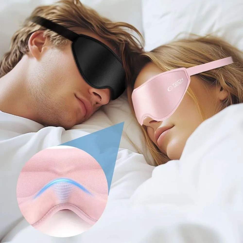 Maska do spania na oczy Eyeshade Sleep Mask - różowa 5